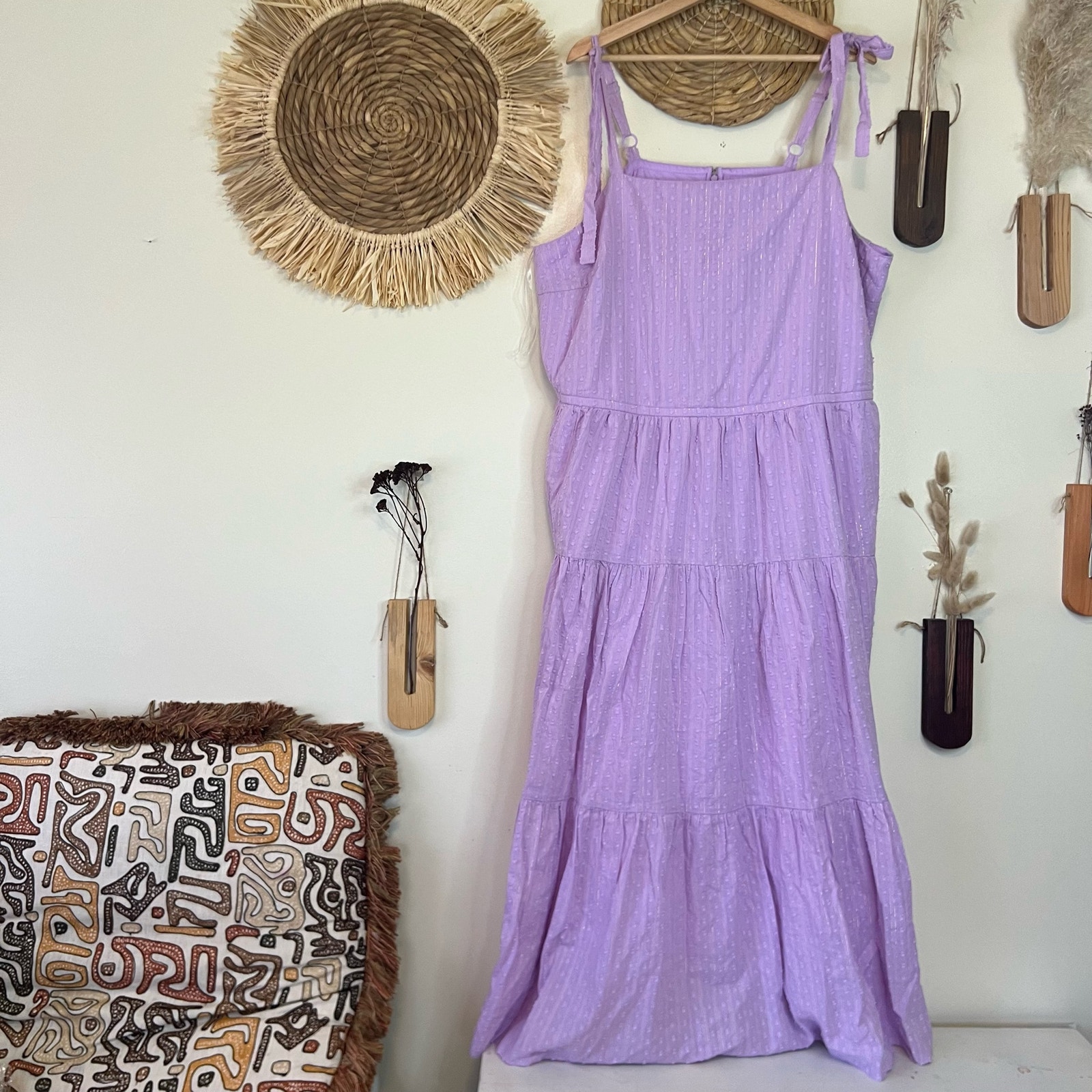 Lane Bryant Size 22 Nwt Lavender Tiered Maxi Dress